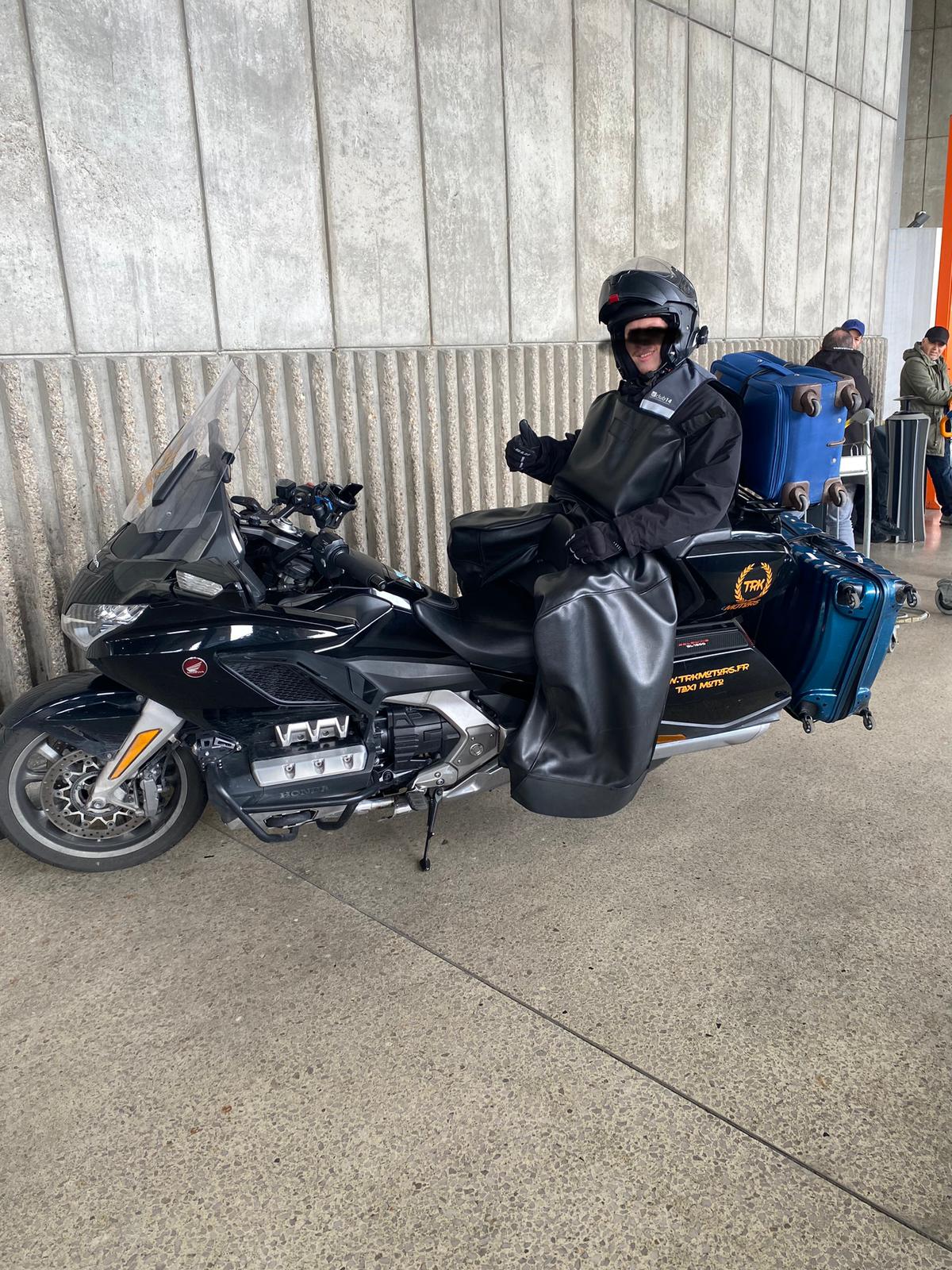arrière de la moto